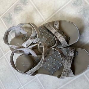 Clarks Collections Sport Sandals snake print adjustable Strap